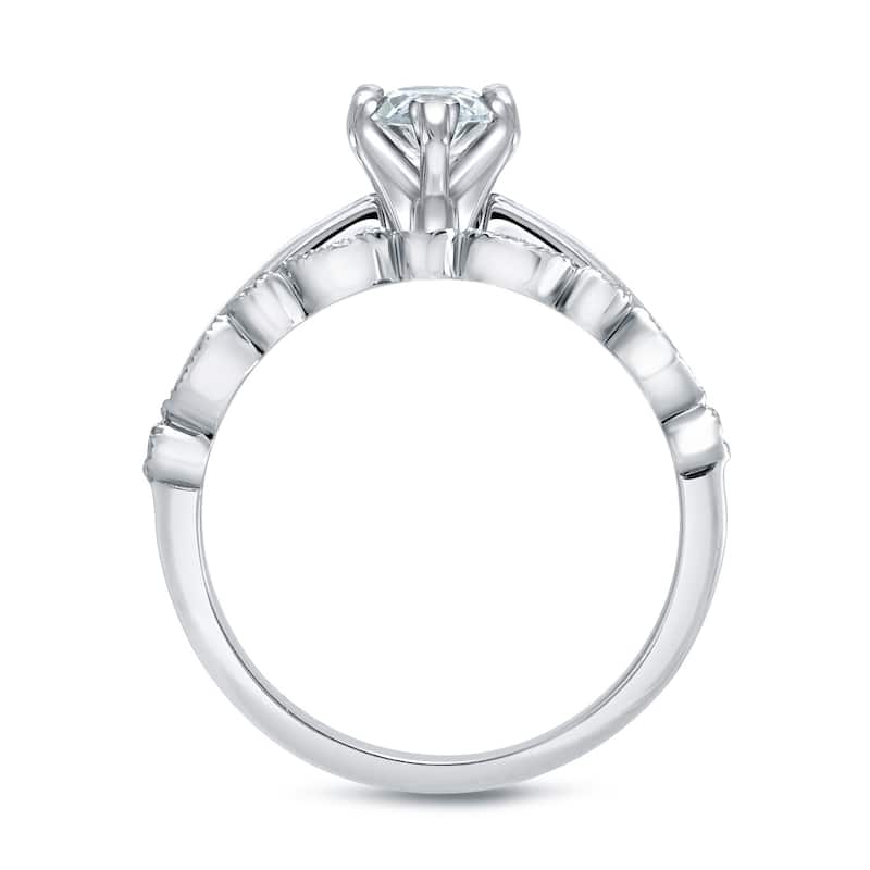 Auriya 1 1/6ctw Vintage Solitaire Marquise Diamond Engagement Ring Set 14k Gold