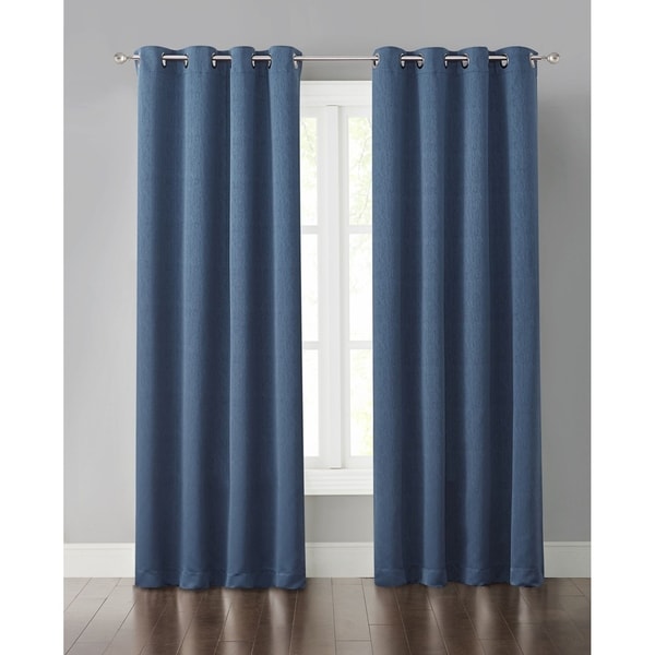 Wonder Home Miko Solid Blackout Grommet Panel, 50" * 84", Blue