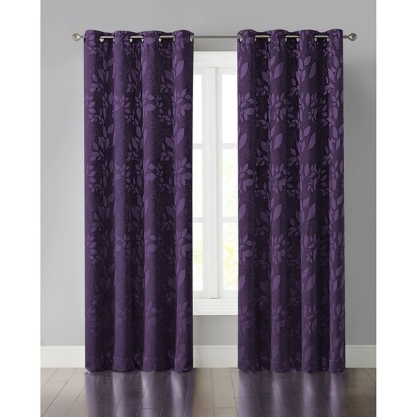 Wonder Home Abby Jacquard Light Blocking Panel, 50" * 84",Purple