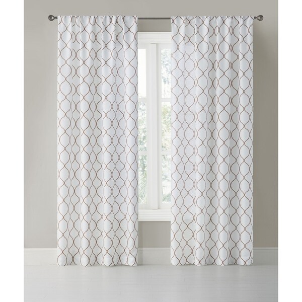 Wonder Home Cooper Printed Rod Pocket Pair, 50" * 84", Orange