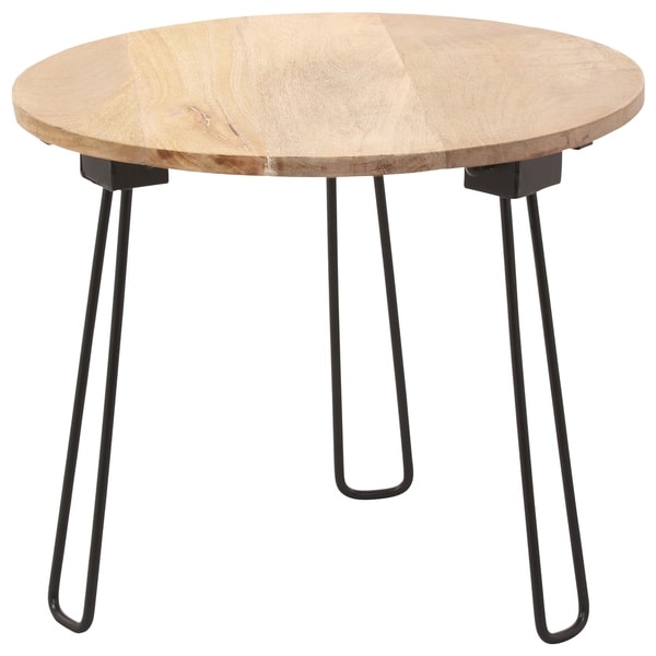 Renwil Sidra Natural Wood Round Accent Table