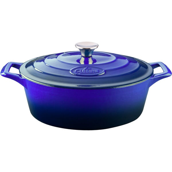 La Cuisine PRO Oval 6.75 Qt. Cast Iron Casserole with Enamel Finish