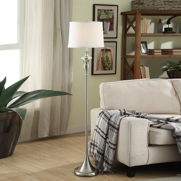 Ambre Crystal and Metal 61.5" Floor Lamp