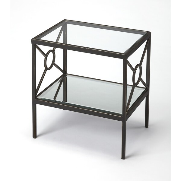 Butler Metropolis Metal & Mirror Side Table