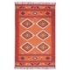 preview thumbnail 33 of 32, Nourison Baja Diamond Southwestern Fringe Area Rug 5' x 7' - Orange/Red