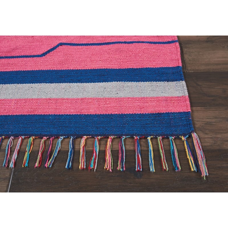 Nourison Baja Striped Southwestern Fringe Area Rug