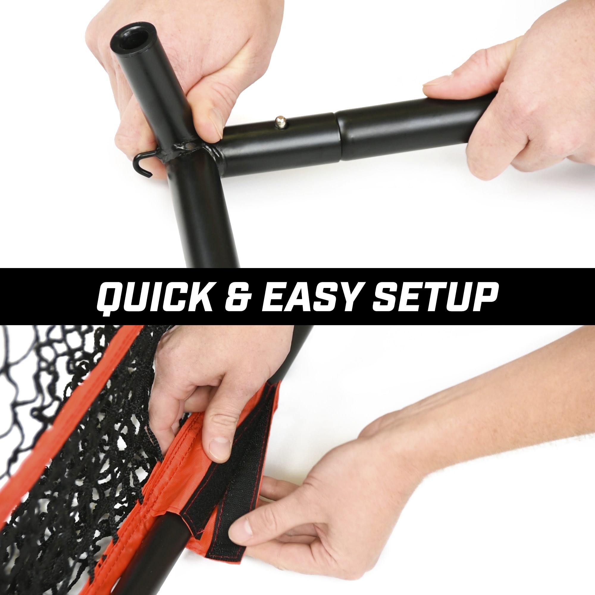 GoSports 5'x5' Baseball Practice Pitching Net with Bonus Strike Zone Attachment 