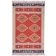 preview thumbnail 19 of 32, Nourison Baja Diamond Southwestern Fringe Area Rug 3'6" x 5'6" - Red/Beige
