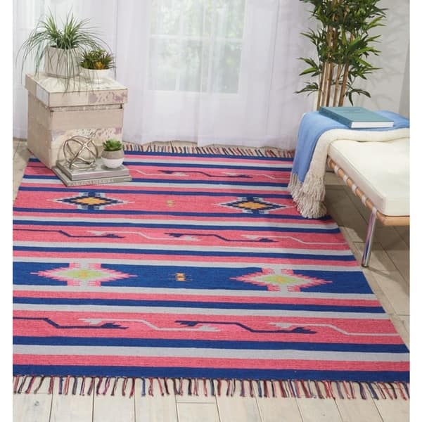 Nourison Baja Striped Southwestern Fringe Area Rug