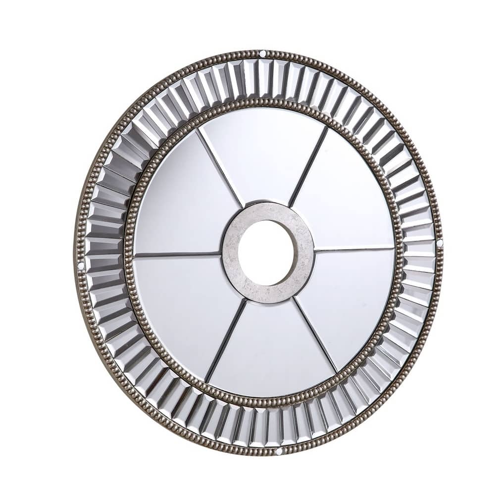 32 in. Mirrored Ceiling Medallion in Silver leaf