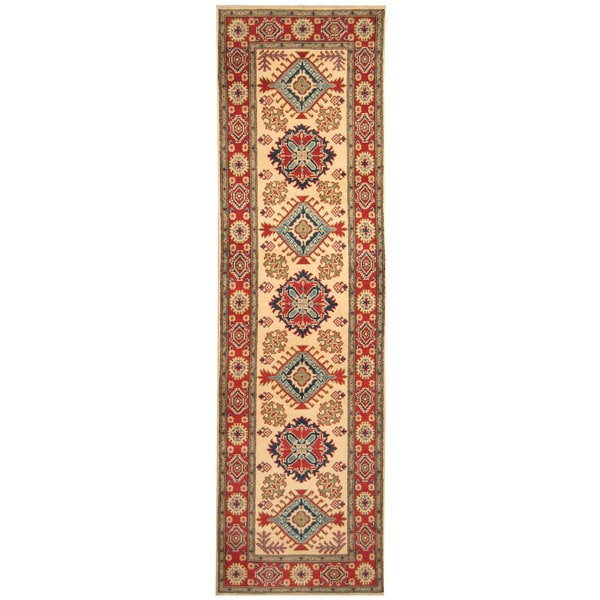 Handmade Kazak Wool Runner (Afghanistan) - 2'8 x 9'10