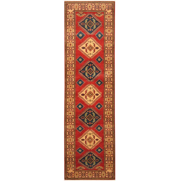 Handmade Kazak Wool Runner (Afghanistan) - 2'8 x 9'8