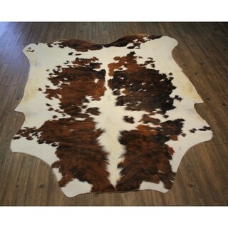 Real Cowhide Real Hair-on Lodge-style Area Rug