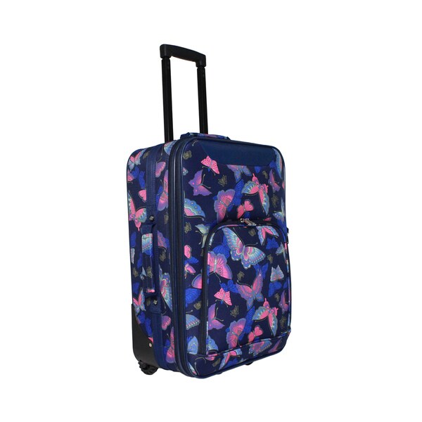 purple butterfly suitcase