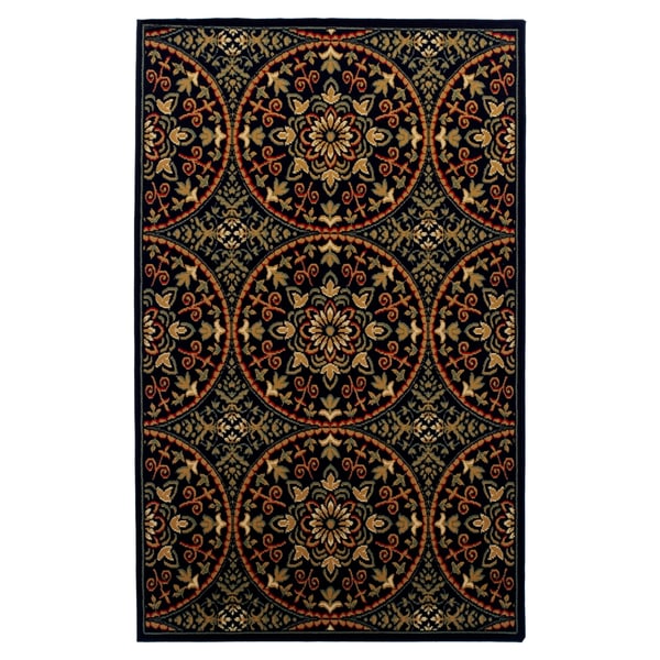 Miranda Haus Designer Fancy-Medallion Area Rug (4' x 6') - 4' x 6'