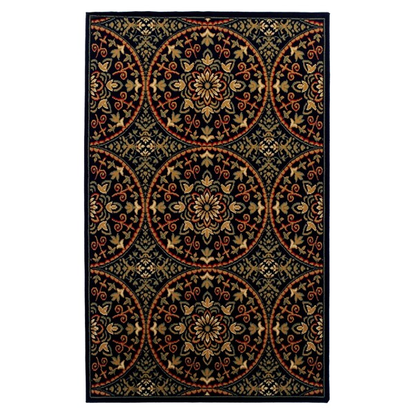 Miranda Haus Designer Fancy-Medallion Area Rug (8' x 10') - 8' x 10'