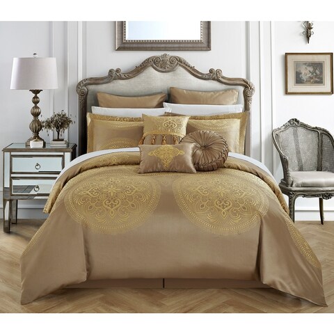 Chic Home 9-Piece Adana Gold Comforter Set