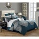 preview thumbnail 2 of 16, Chic Home 13-Piece Adana Teal Bed in a Bag Comforter Set