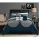 preview thumbnail 1 of 16, Chic Home 13-Piece Adana Teal Bed in a Bag Comforter Set