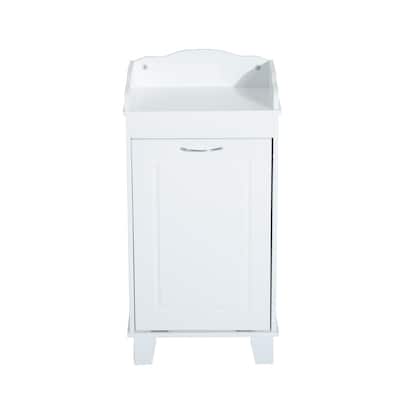 HomCom Wooden Bathroom Laundry Hamper Cabinet - 11.8*15.7*31.1
