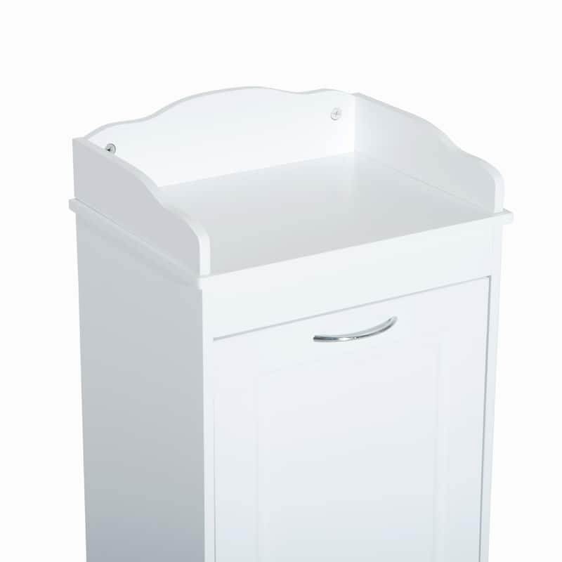 HomCom Wooden Bathroom Laundry Hamper Cabinet - 11.8*15.7*31.1 - On ...