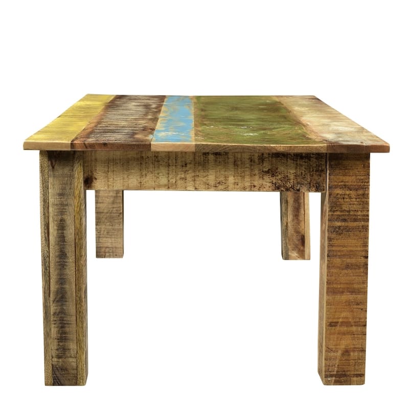 Handmade Suman Solid Mango Wood Coffee Table (India) - 46" x 25.5" x 18"