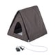 Pawhut Outdoor Heated and Unheated A frame Cat House - Bed Bath ...