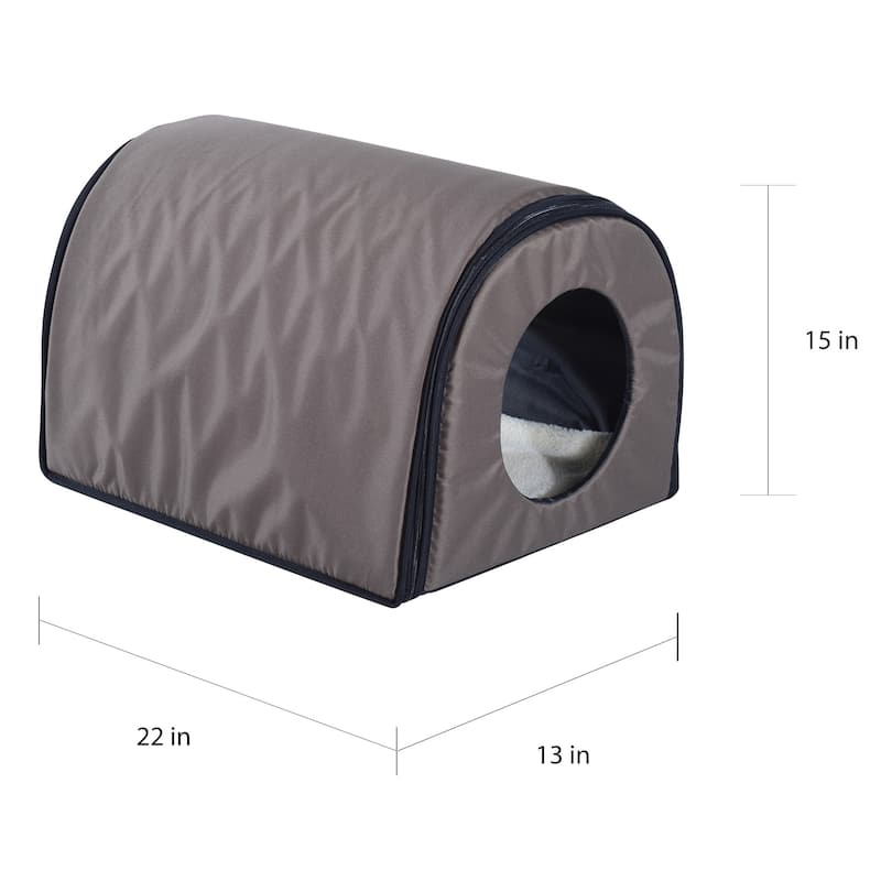 Pawhut Heated Outdoor Cat House
