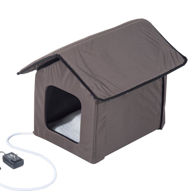 Pawhut Outdoor Heated Cat House