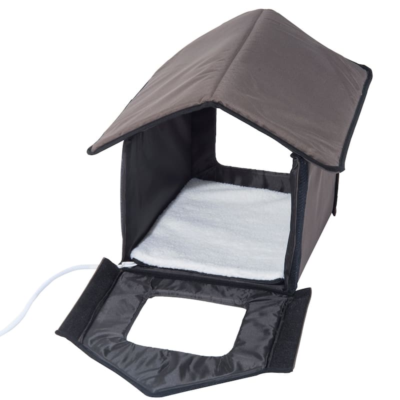Pawhut Outdoor Heated Cat House