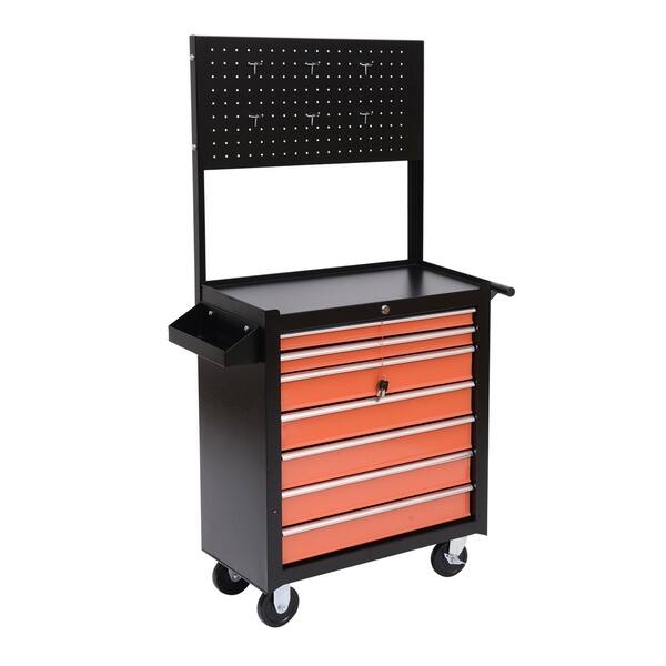 Shop Homcom Heavy Duty Rolling Tool Chest Cabinet With Seven