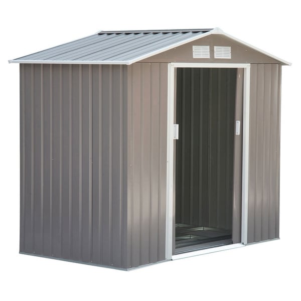 Shop Outsunny Outdoor Metal Garden Storage Shed On Sale Ships