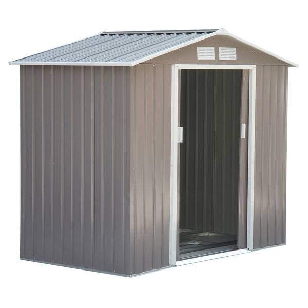 Shop Outsunny 7 X 4 X 6 Large Metal Outdoor Garden Storage Shed