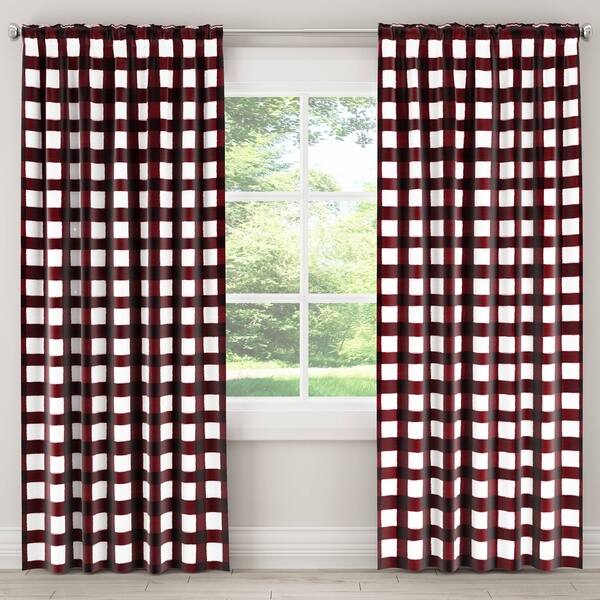 Shop Skyline Plaid Blackout Window Curtain Panel Free Shipping