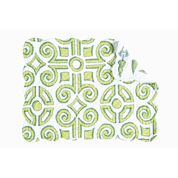 Boxwood Abbey Quilted Rectangular Placemat Set of 6