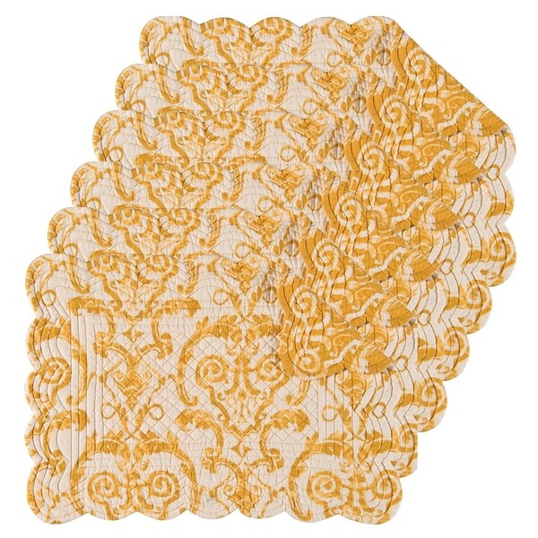 Florence Cotton Quilted Oblong Placemat Set of 6