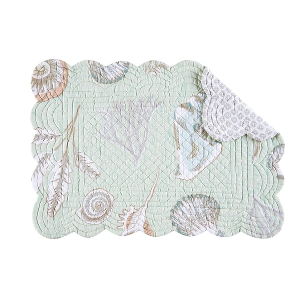 Breezy Shores Cotton Quilted Oblong Placemat Set of 6