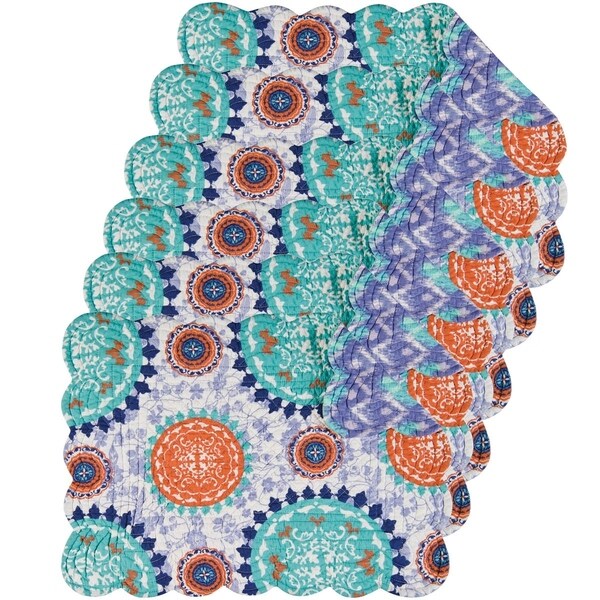 Zarina Cotton Quilted Oblong Placemat Set of 6
