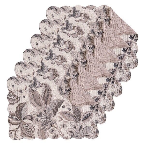 Aurelia Cotton Quilted Oblong Placemat Set of 6