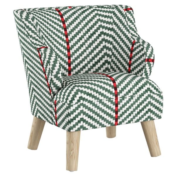 Shop Skyline Furniture Kids Accent Chair in Broken Twill Evergreen