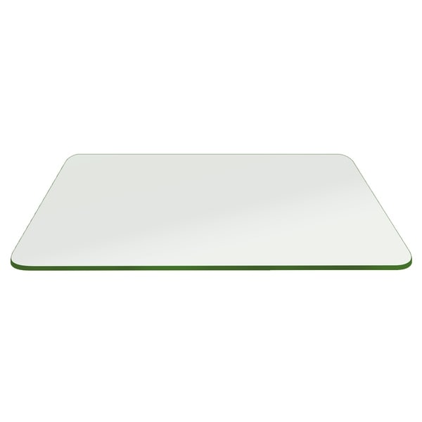 Rectangle Glass Table Top 1/4" Thick Flat Edge Tempered Eased Corners by Fab Glass and Mirror