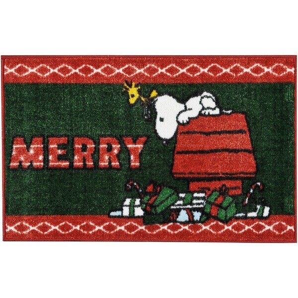 Peanuts Buddies "Merry" Green Accent Rug by Nourison - 1'6" x 2'3"