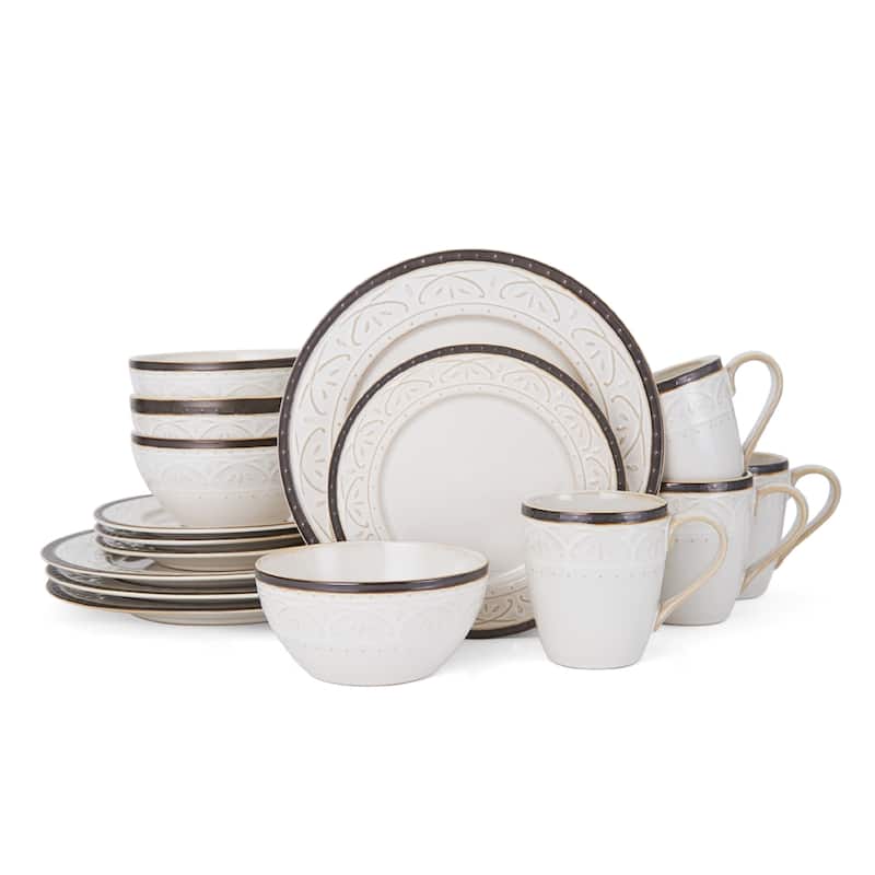 Pfaltzgraff Promenade Scroll 16-Piece Dinnerware Set, Service for 4