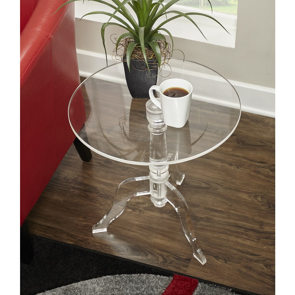 Linon Sarah Clear Acrylic End Table