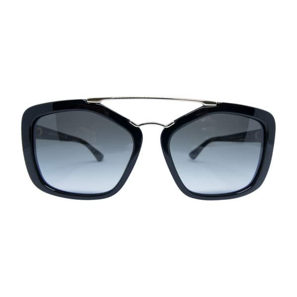 Prada SPR 24R 1AB-0A7 Unisex Black Frame Grey lenses sunglasses (As Is  Item) - Overstock - 18045484