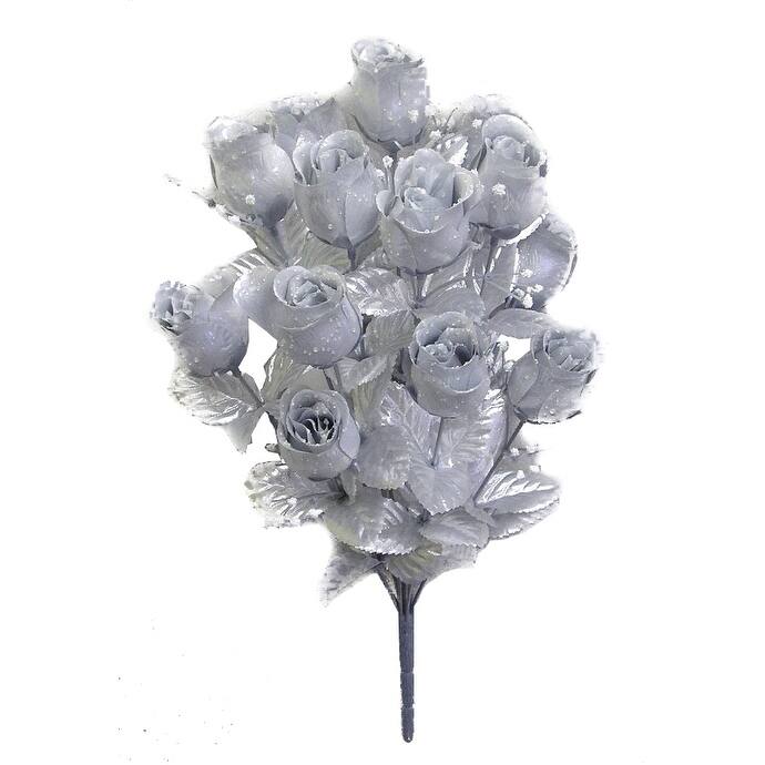 14 Stems Faux Blossoms Rose Bush