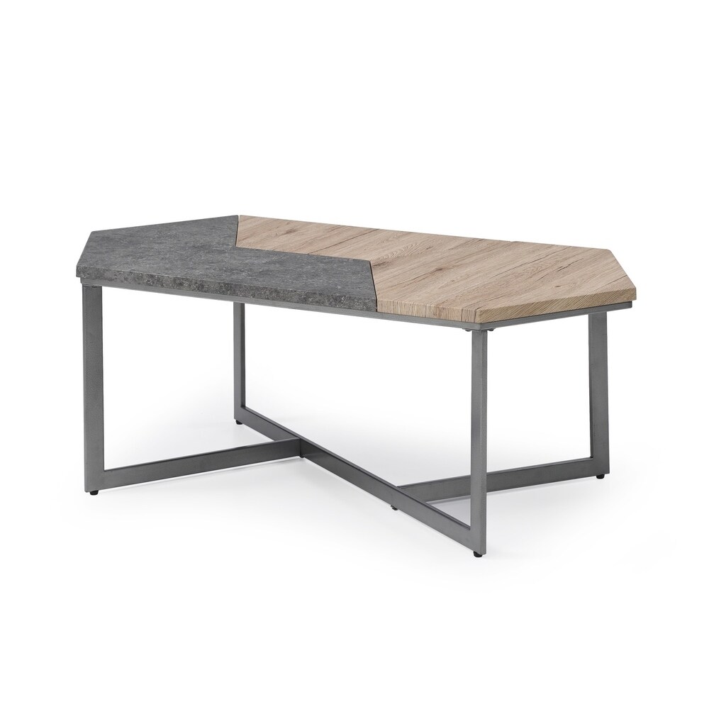 Carbon Loft  Daedalus Natural Paper and Concrete Grey Coffee Table