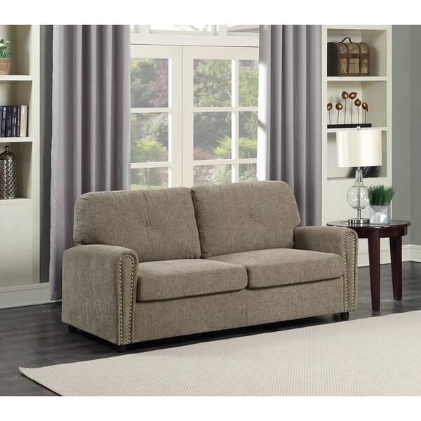 Shop Emerald Home Serenity Brown 72 Sleeper Sofa With Shop Emerald Home Serenity Brown 72 Sleeper Sofa With
