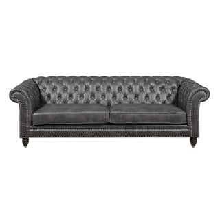 Tufted Back Down Fill Cushions Sofas Couches For Less Emerald Home Capone Charcoal Sofa