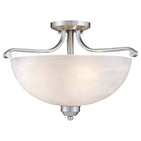 Paradox Brushed Nickel 3 Light Semi Flush Mount by Minka Lavery